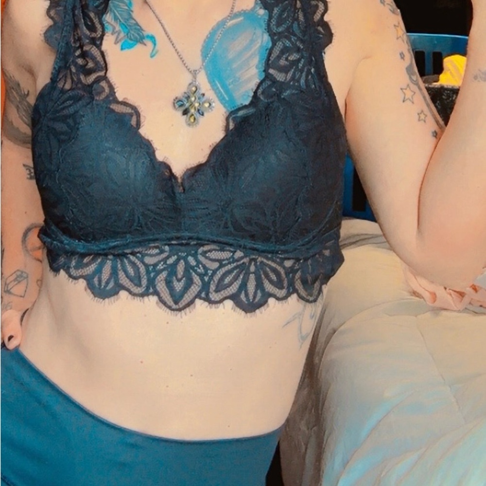 Lace Bralette in Navy Blue